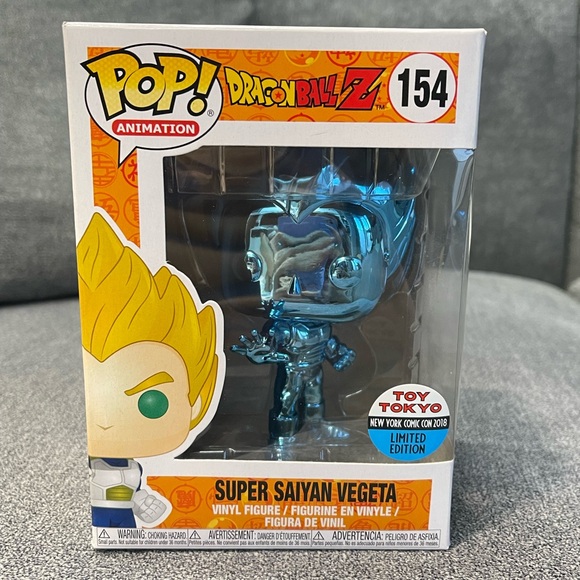 Funko Pop! Dragon Ball Z Super Saiyan Vegeta 154 Exclusivo Original - Moça do Pop - Funko Pop é
